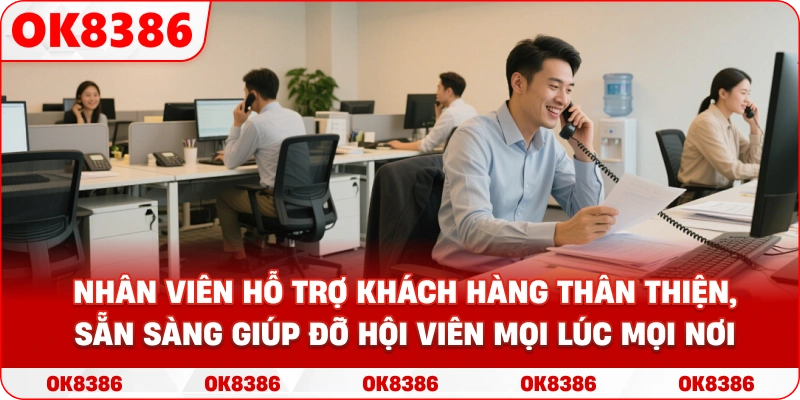 Hình ảnh nhân viên hỗ trợ khách hàng thân thiện, sẵn sàng giúp đỡ hội viên mọi lúc mọi nơi Hình ảnh nhân viên hỗ trợ khách hàng thân thiện, sẵn sàng giúp đỡ hội viên mọi lúc mọi nơi